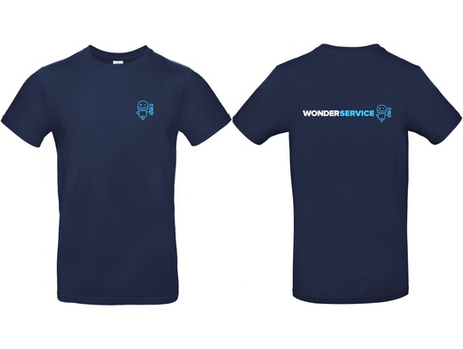 [WONDERSERVICE_MEN_E190] Tshirt man blauw